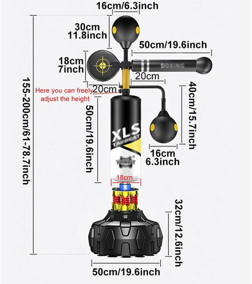 Boxing Reflex Ball Cobra Bag with Spinning Bar